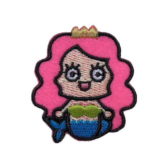 刺繍ワッペン　お姫様【人魚姫】