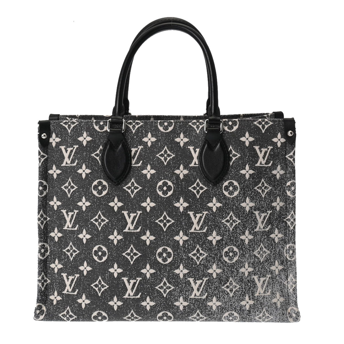 LOUIS VUITTON ルイヴィトン モノグラム モノグラムジャガード オンザゴー MM ブラック M46448 レディース モノグラムデニム トートバッグ 新同 中古 