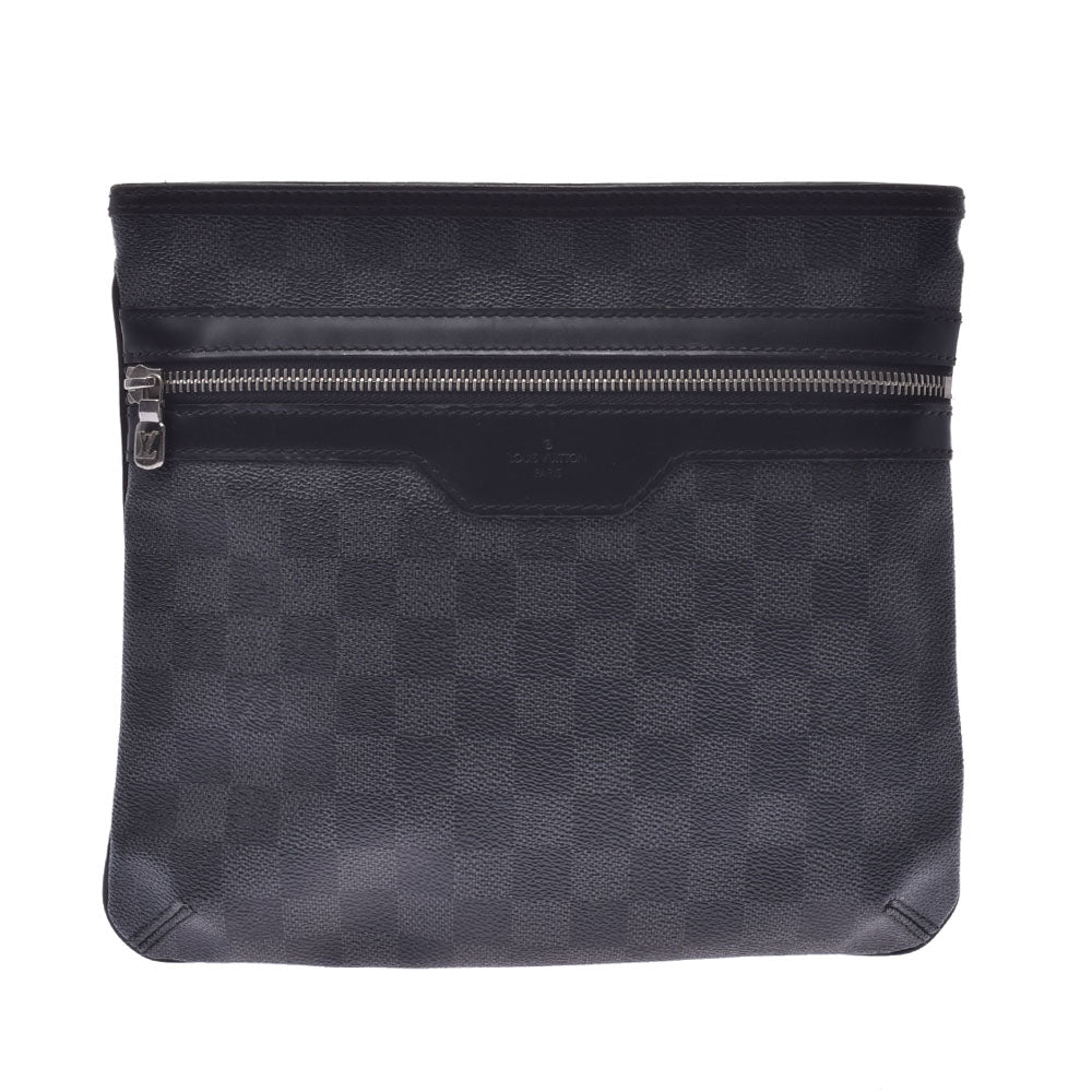 LOUIS VUITTON ルイヴィトン ダミエ グラフィット トマス 黒/グレー N58028 メンズ ダミエグラフィットキャンバス ショルダーバッグ Bランク 中古 