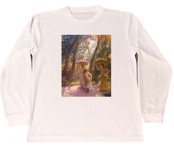 ジョージ・クラウゼン　ドライ　Tシャツ　花摘みの帰還　George Clausen　名画　絵画　グ　長袖　ロング　ロンＴ