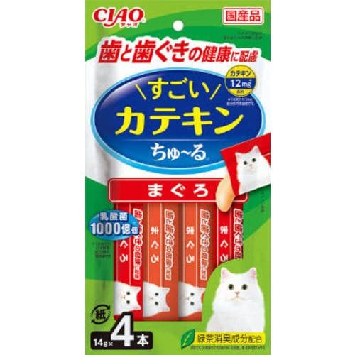 いなばペットフードCIAO すごいカテキンちゅーる まぐろ14g×4本