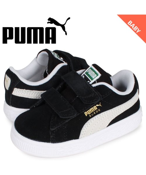 プーマ PUMA スウェード クラシック スニーカー ベビー キッズ スエード ベルクロ SUEDE CLASSIC 21 V INF ブラック 黒 38056