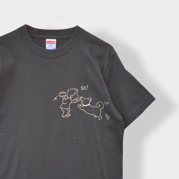 Tシャツ「ごはんだ！」スミ色