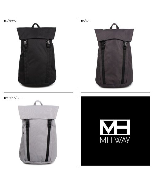 MH WAY エムエイチウェイ リュック バッグ バックパック メンズ レディース 20L BELL BACKPACK L WITH FLAP ブラック グレー