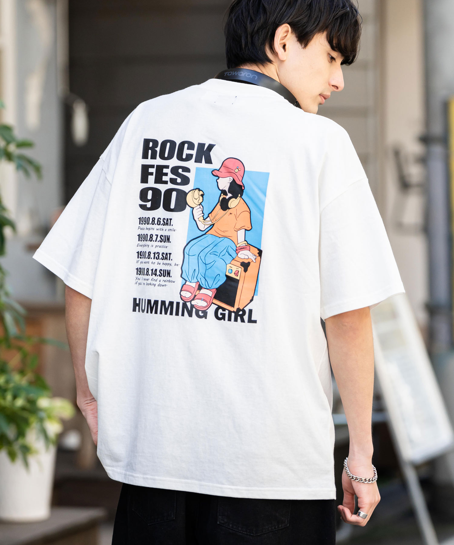 ロッキーモンロー/プリントTシャツ 半袖 バックプリント メンズ レディース カットソー クルーネ･･･