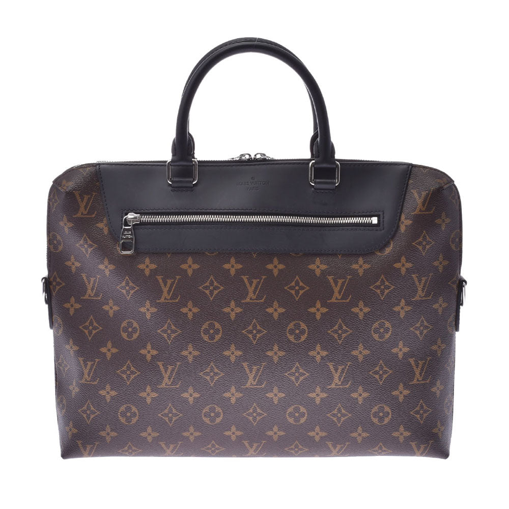 LOUIS VUITTON ルイヴィトン モノグラム マカサー PDJ NM ブラウン/黒 M54019 ユニセックス ビジネスバッグ Aランク 中古 