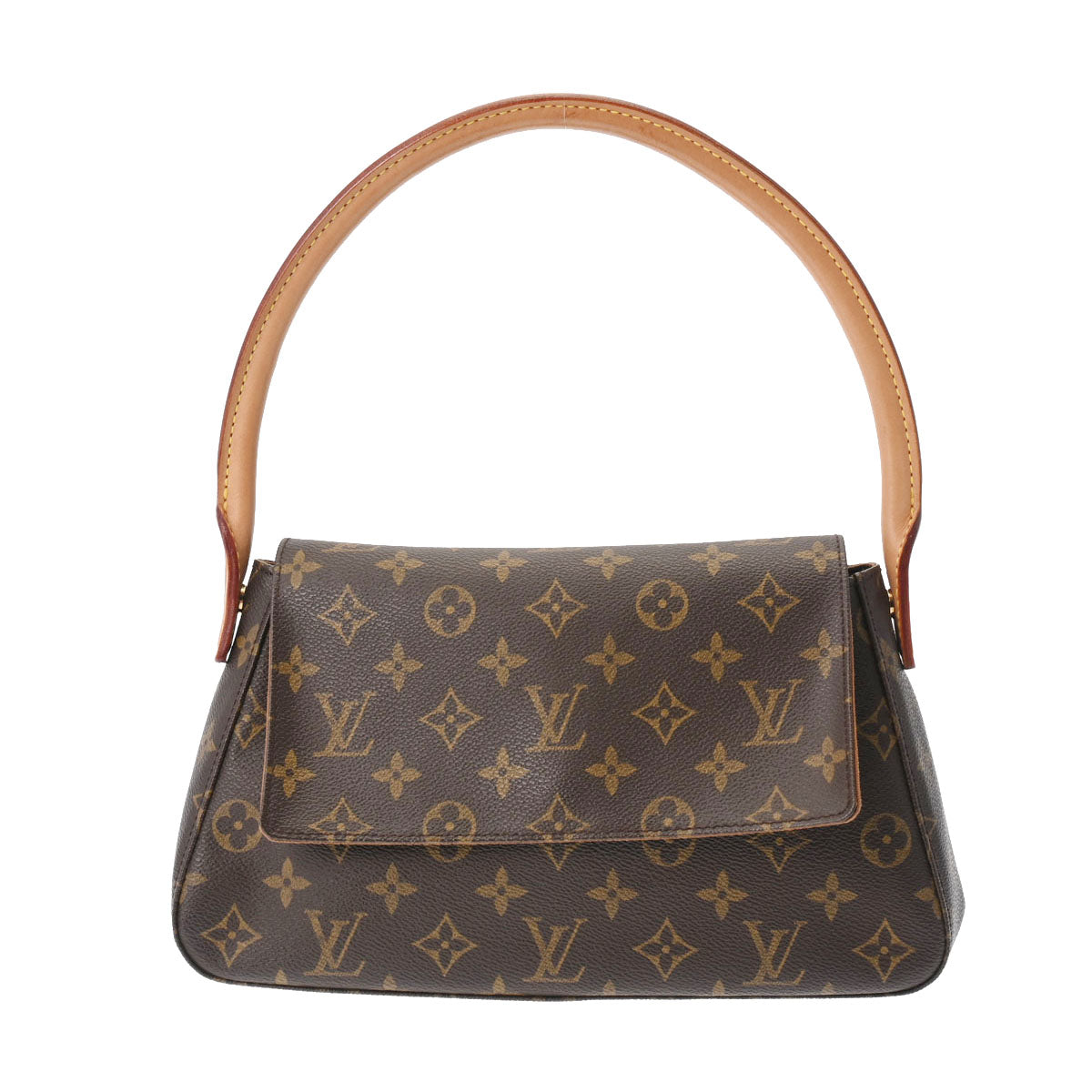 LOUIS VUITTON ルイヴィトン モノグラム ミニルーピング ブラウン M51147 レディース モノグラムキャンバス ワンショルダーバッグ ABランク 中古 