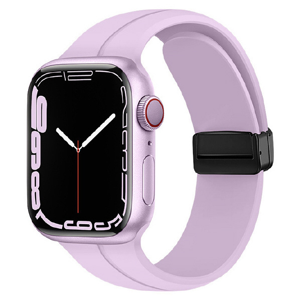 GAACAL Apple Watch Series 1-8/SE1-2 [38/40/41mm]用マグネット式シリコンバンド パープル W00302MA