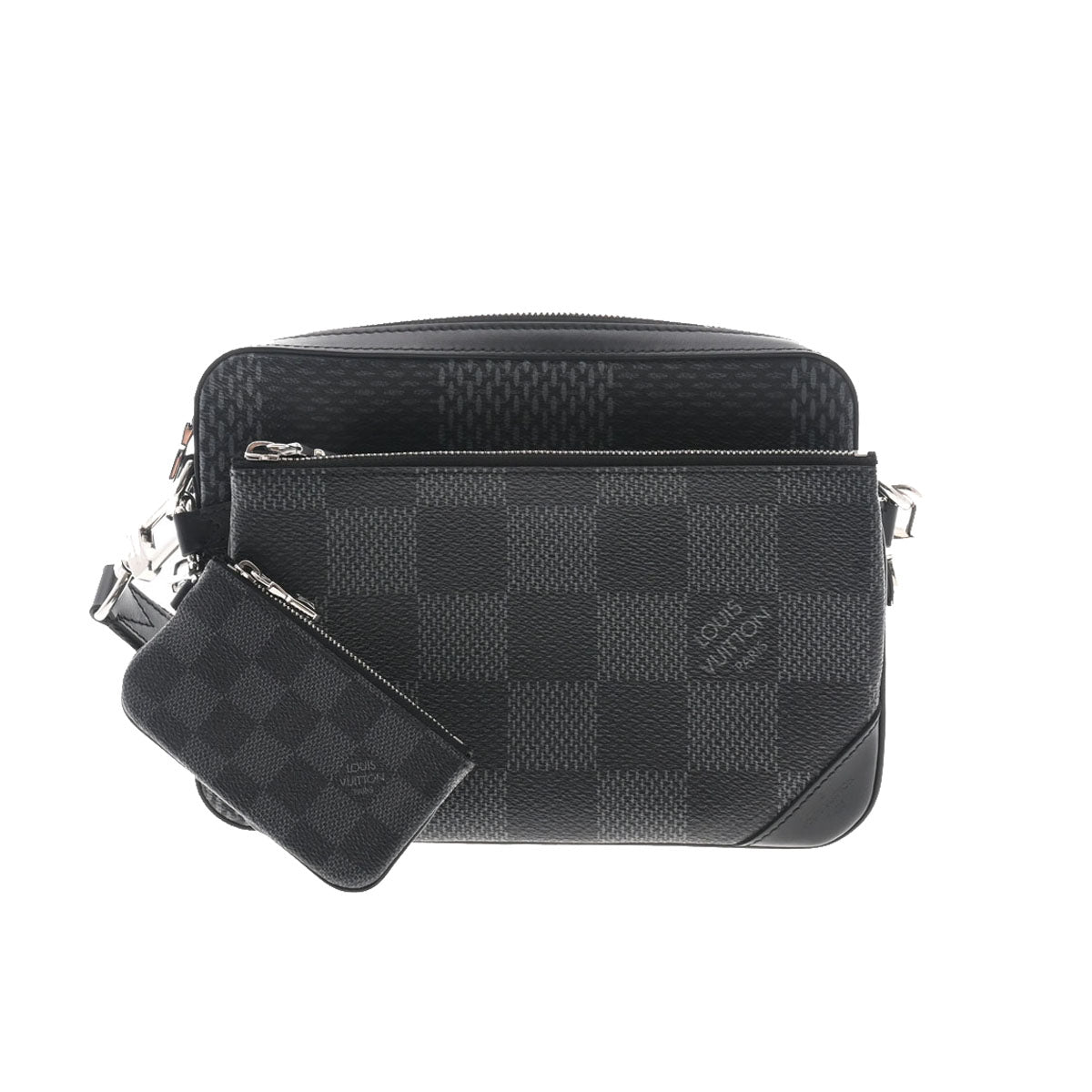 【コストコ お買い得】LOUIS VUITTON ルイヴィトン ダミエ グラフィット 3D トリオメッセンジャー 黒/グレー N50017 メンズ ダミエグラフィット 3D キャンバス ショルダーバッグ 未使用 