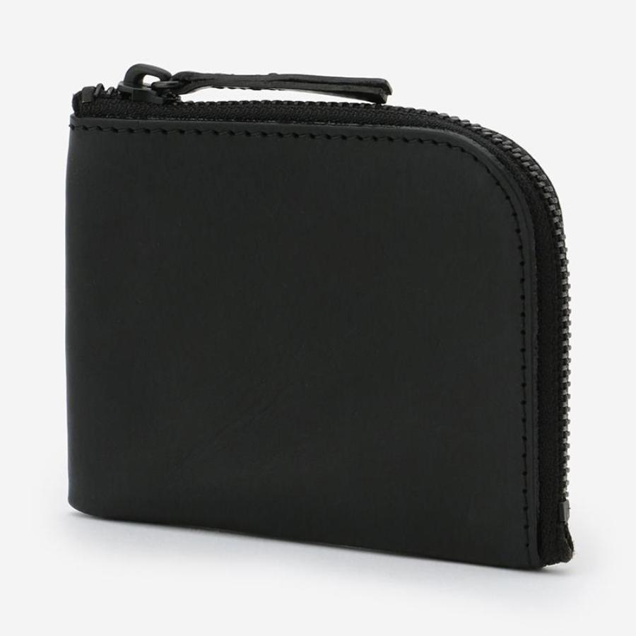 eauk LEATHER HALF WALLET BLACK