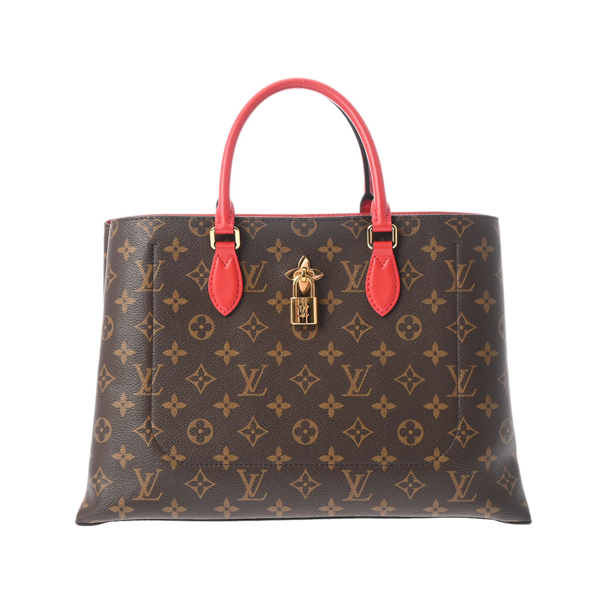 LOUIS VUITTON ルイヴィトン モノグラム フラワートート 2WAY コクリコ M43553 レディース モノグラムキャンバス ハンドバッグ ABランク 中古 