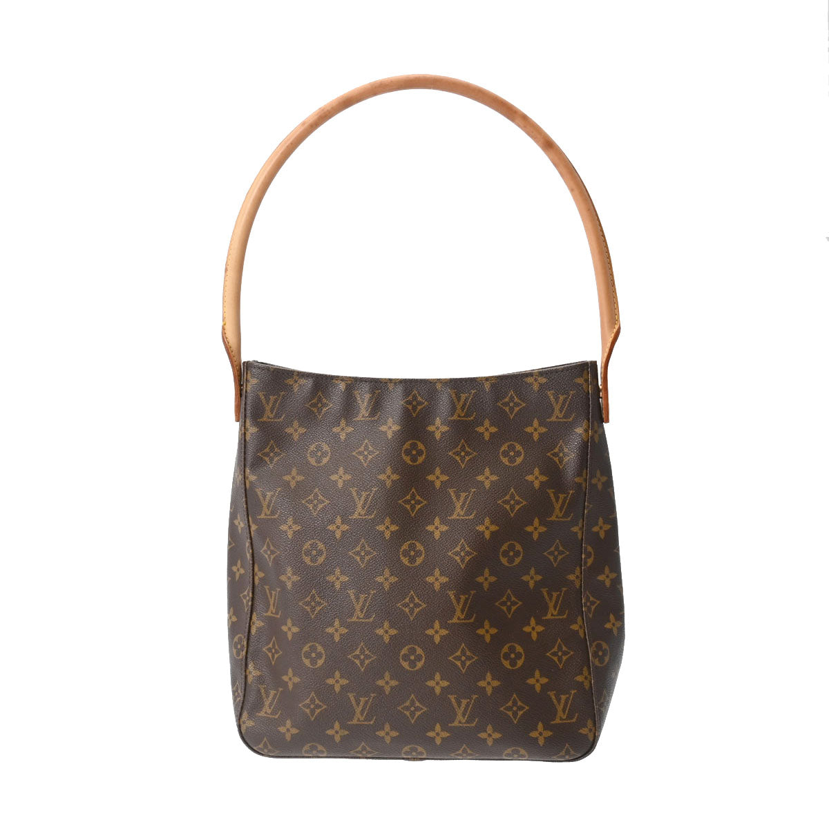 LOUIS VUITTON ルイヴィトン モノグラム ルーピング GM ブラウン M51145 レディース モノグラムキャンバス ワンショルダーバッグ Bランク 中古 