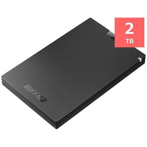 BUFFALO SSD-PGC2.0U3-BC 外付けSSD2TB 黒色