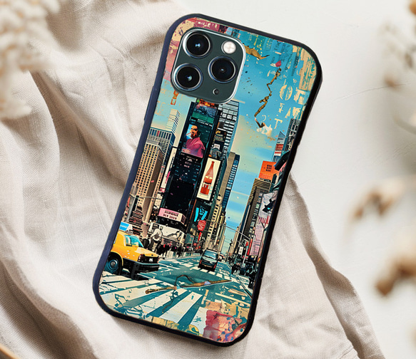 【耐衝撃ケース】ニューヨーク ART OF NEW YORK コラージュ iPhoneケース スマホケース