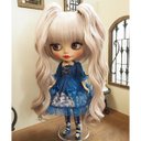 ブライス ウィッグ 姫バング ドリィスパイラル ローズシルバー 10インチ/ドール Blythe