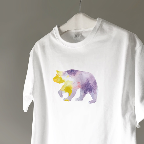 むらさきのヒグマのビッグシルエットTシャツ