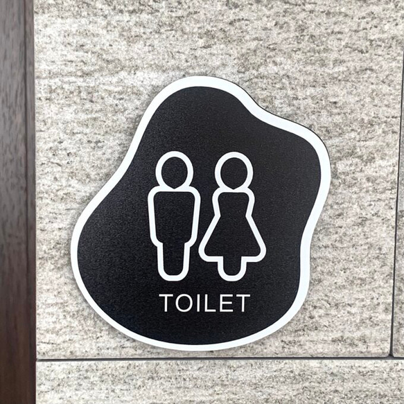 【送料無料】TOILET ホワイトフレームサインプレート トイレ 室名札 部屋名札 扉サイン ドアサイン ルームサイン