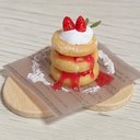 ミニチュアパンケーキ いちごソース