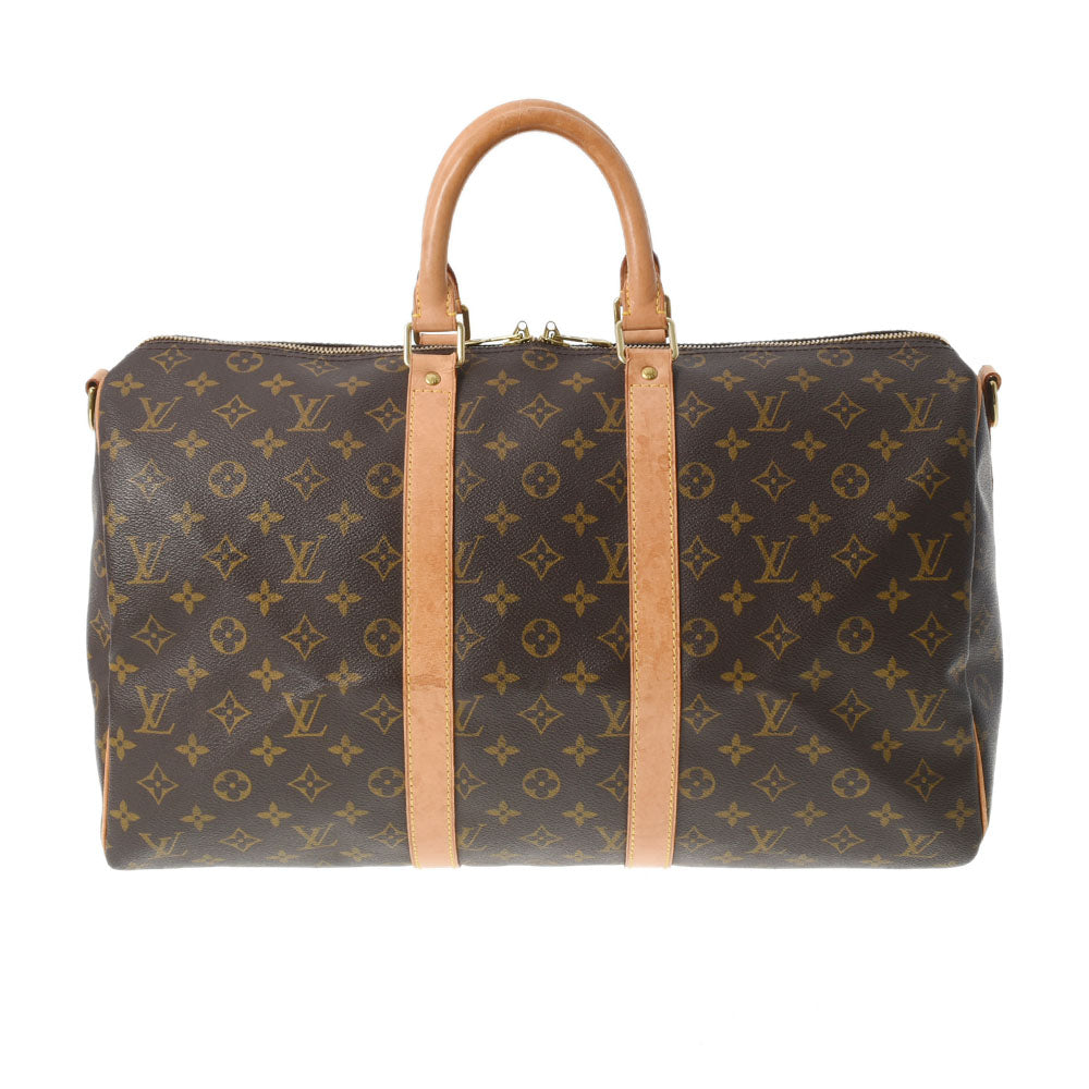 LOUIS VUITTON ルイヴィトン モノグラム キーポルバンドリエール 45 ブラウン M41418 ユニセックス モノグラムキャンバス ボストンバッグ Bランク 中古 