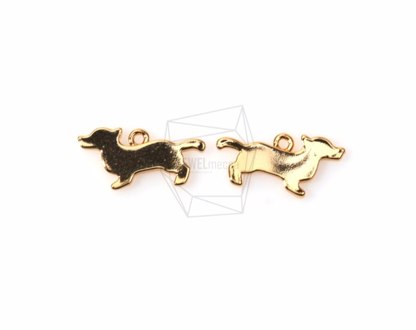 PDT-1097-G【2個入り】ウィーナードッグペンダント,Wiener Dog Pendant