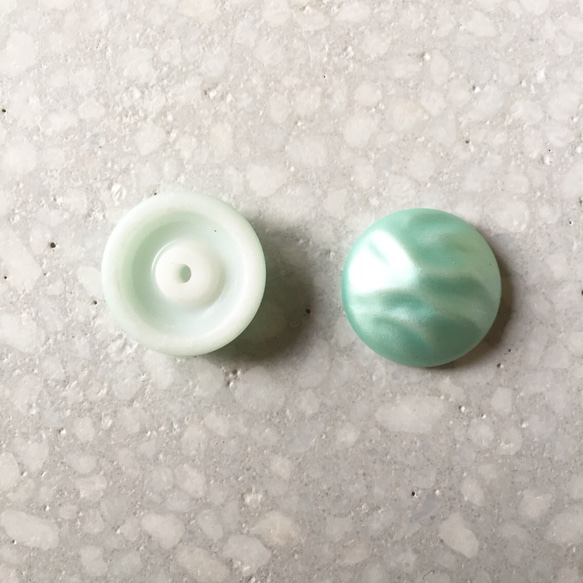 17mmx2 Vintage アクリルラウンドバロックカボション ミント