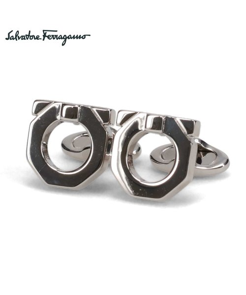 サルヴァトーレ フェラガモ Salvatore Ferragamo カフスボタン カフリンクス メンズ ブランド CUFF LINKS シルバー 770295