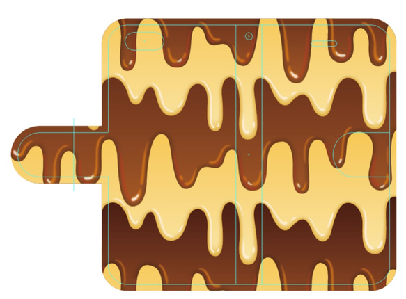 新品送料無料iPhoneケース　手帳型　チョコクリーム