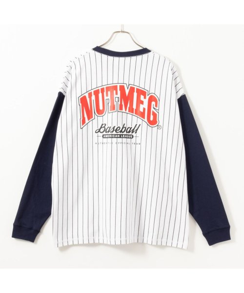 グッドウェア x NUTMEG スーパービッグシルエット ロゴロングスリーブTシャツ 2W7－62204