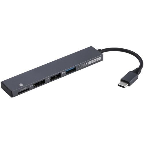 ナカバヤシ COM-C3MSD123GY USB3+2.0Type-C3ポート変換コンボ グレー COMC3MSD123GY