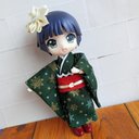 ねんどろいどどーるサイズ/クリスマスカラーの振袖セット