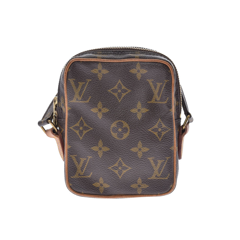 LOUIS VUITTON ルイヴィトン モノグラム ミニダヌーブ ブラウン M45268 ユニセックス モノグラムキャンバス ショルダーバッグ Bランク 中古 