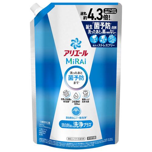 P&G アリエールミライ 洗浄プラス 詰替ウルトラジャンボ 1220g