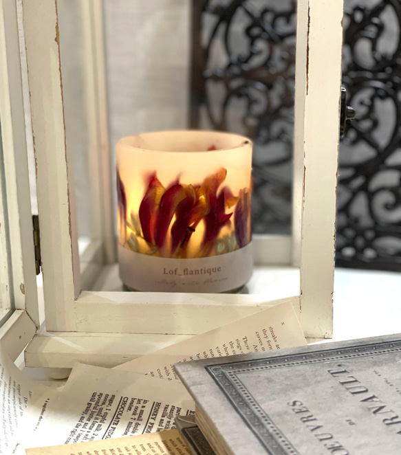 Botanical flower candle(チューリップ) ティーライトキャンドル付き 全品送料無料