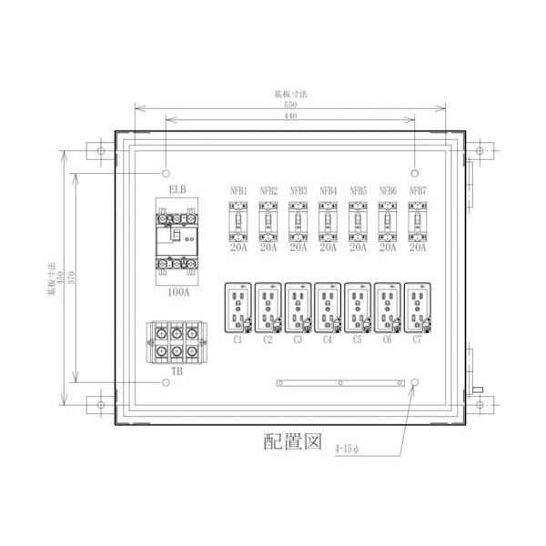 セフティー電気用品 セフティー 仮設電灯分電盤 ML100ー70 主幹100A 7回路 ML100-70 1個 340-2900（直送品）