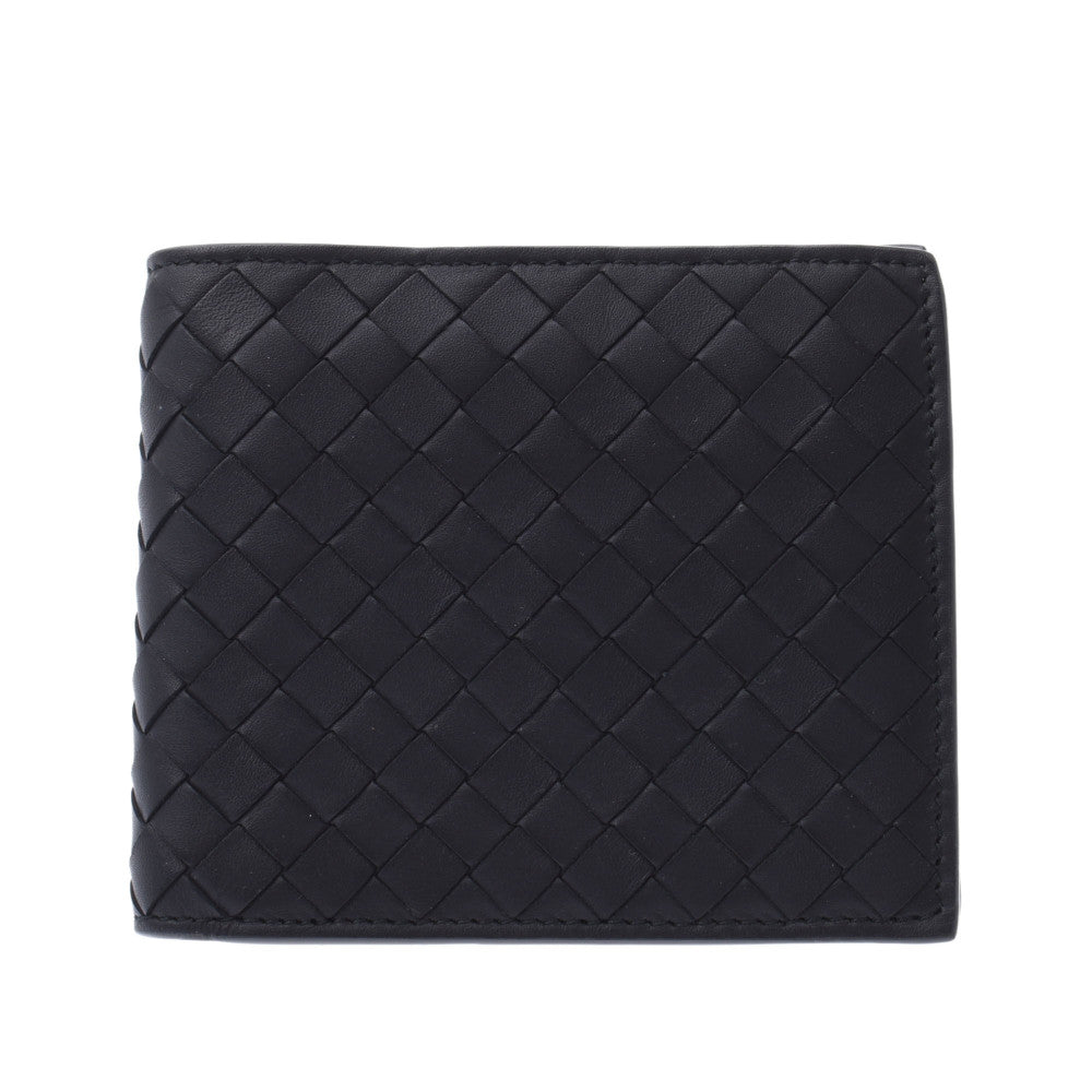 BOTTEGAVENETA ボッテガヴェネタ イントレチャート  グレー P00884305D メンズ ラムスキン 二つ折り財布 Aランク 中古 