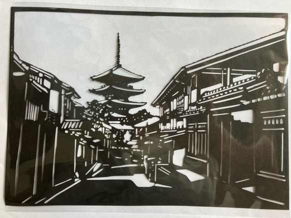 切り絵　京都（五重塔）