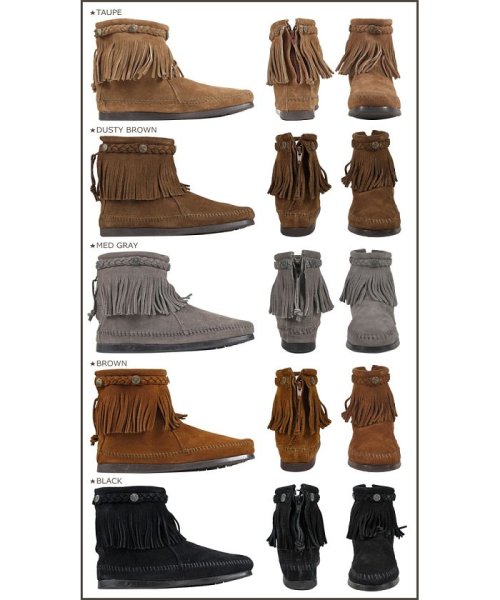 ミネトンカ MINNETONKA ハイ トップ バック ジッパー ブーツ HI TOP BACK ZIP BOOTS レディース