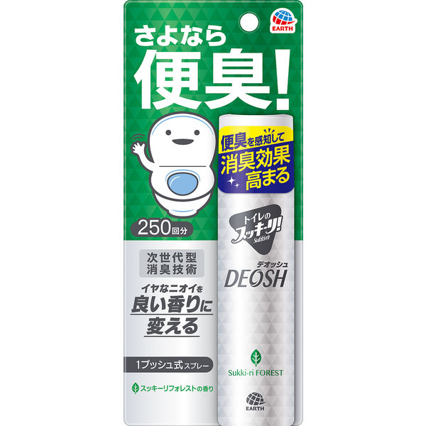 アース製薬 トイレのスッキーリ！Sukki-ri！ DEOSH 1プッシュ式スプレー