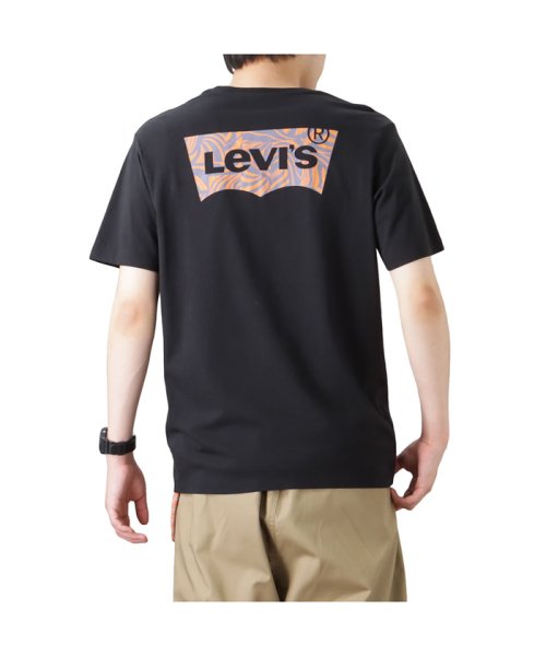 Levis リーバイス グラフィック クルーネックTシャツ BW PATTERN FILL CAVIAR 22491－1214