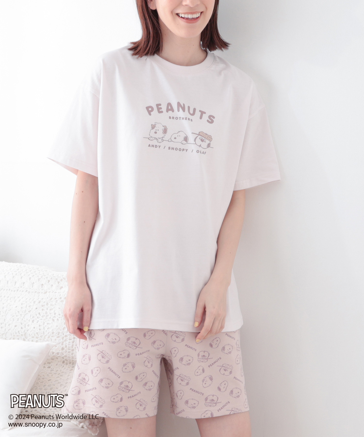 ハニーズ/スヌーピー／ルームウェア（上下セット） ルームウェア パジャマ 部屋着 Tシャツ