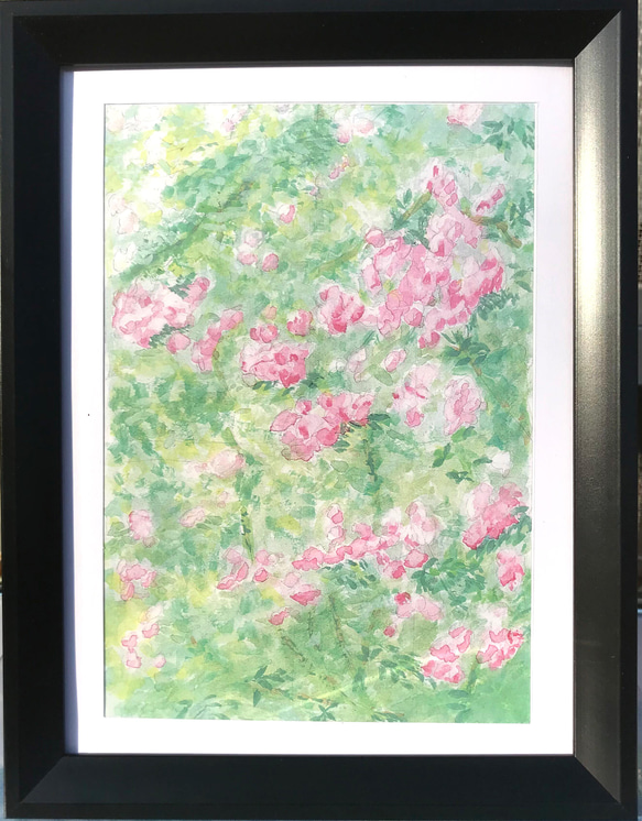 壁の花　水彩画　イラスト