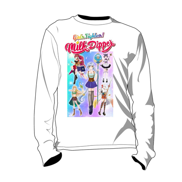 Milk Dipper ミルクディッパー Tシャツ 長袖  メンズ レディース アニメ ファイター