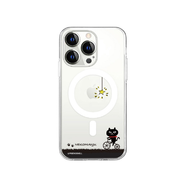 abbi FRIENDS iPhone 14 Pro用ネコマンジュウMagSafe対応クリアケース[公式ライセンス品] サイクリング ABF24222I14P