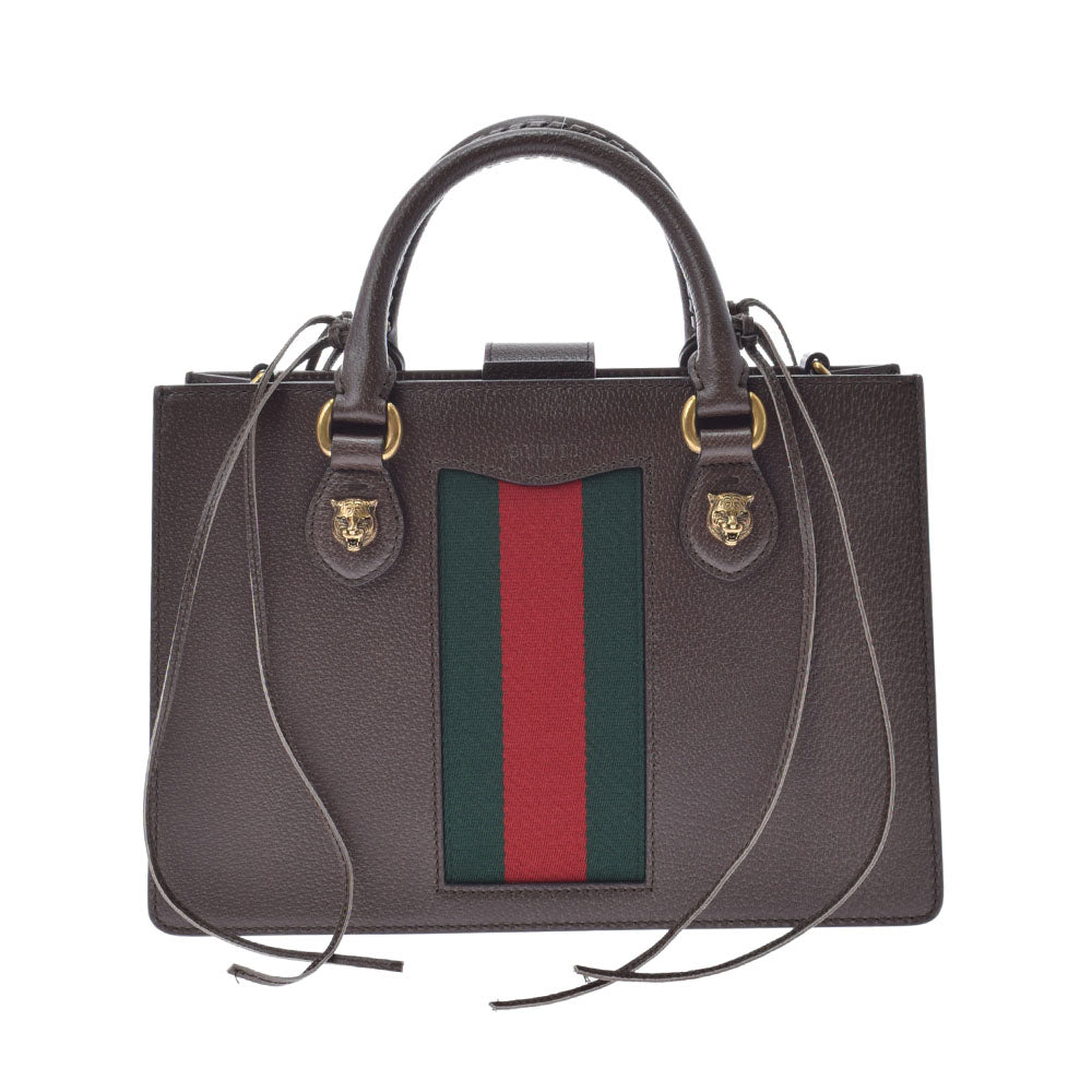 GUCCI グッチ アニマリエ 2WAY 茶 431277 レディース レザー ハンドバッグ Aランク 中古 