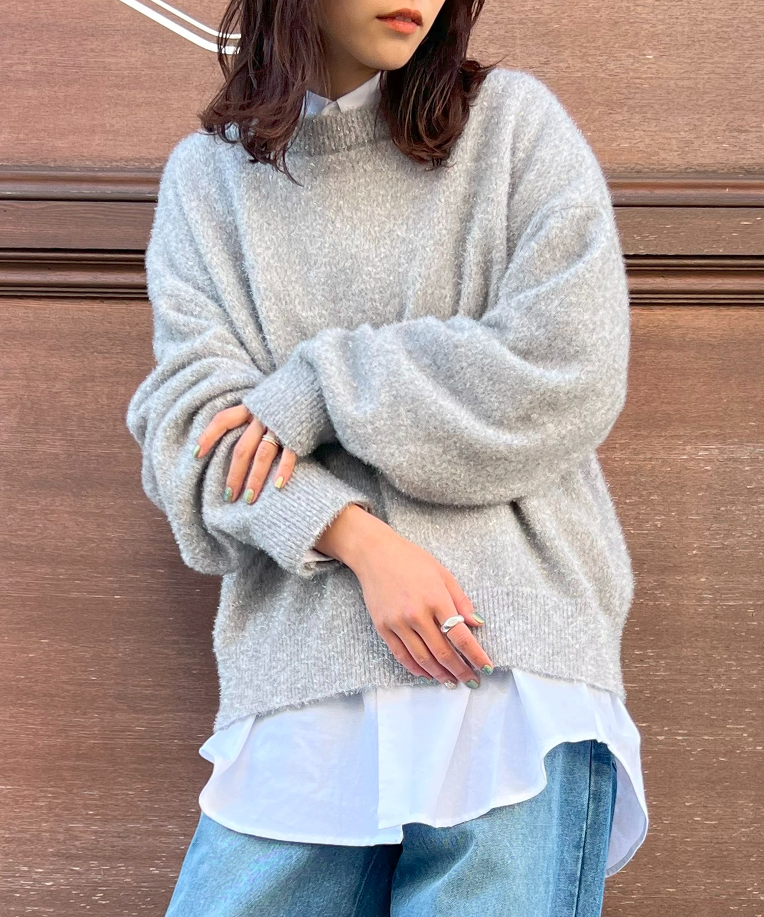 MAISON BREEZE/【MAISON BREEZE】トップス ニット ラメニット フェザーニ･･･