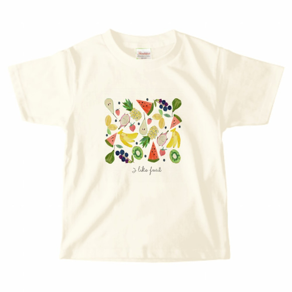 【I like fruit. フルーツがいっぱい 】kids キッズ-Tシャツ