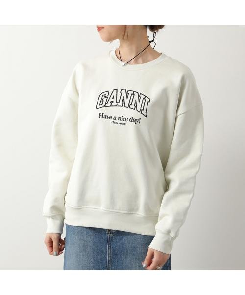 GANNI スウェットシャツ ISOLI GANNI OVERSIZED SWEATSHIRT