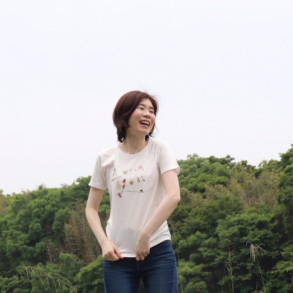 【Tシャツ】Love you／花文字 キッズ 大人 オフホワイト/ライトピンク/ネイビー