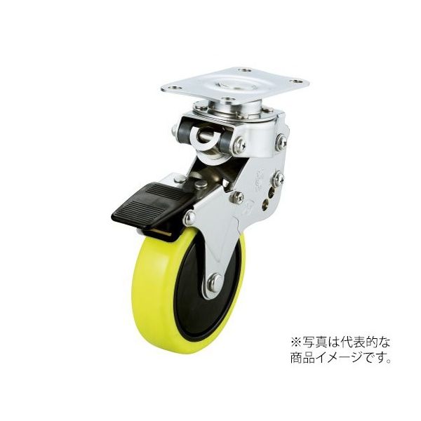 ユーエイ SKYーS型キャスター 自在車プレート式(ストッパー付) SKY-S125SUES-2 1個 62-9799-97（直送品）