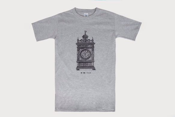 T Shirt：時鐘 Clock（Black/Gray Colors）